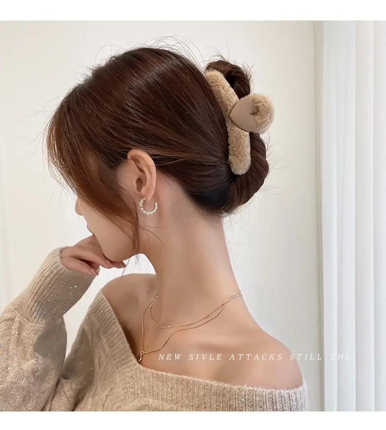 South Korea Love Plush Hairpin Clip for Girls — feature 19