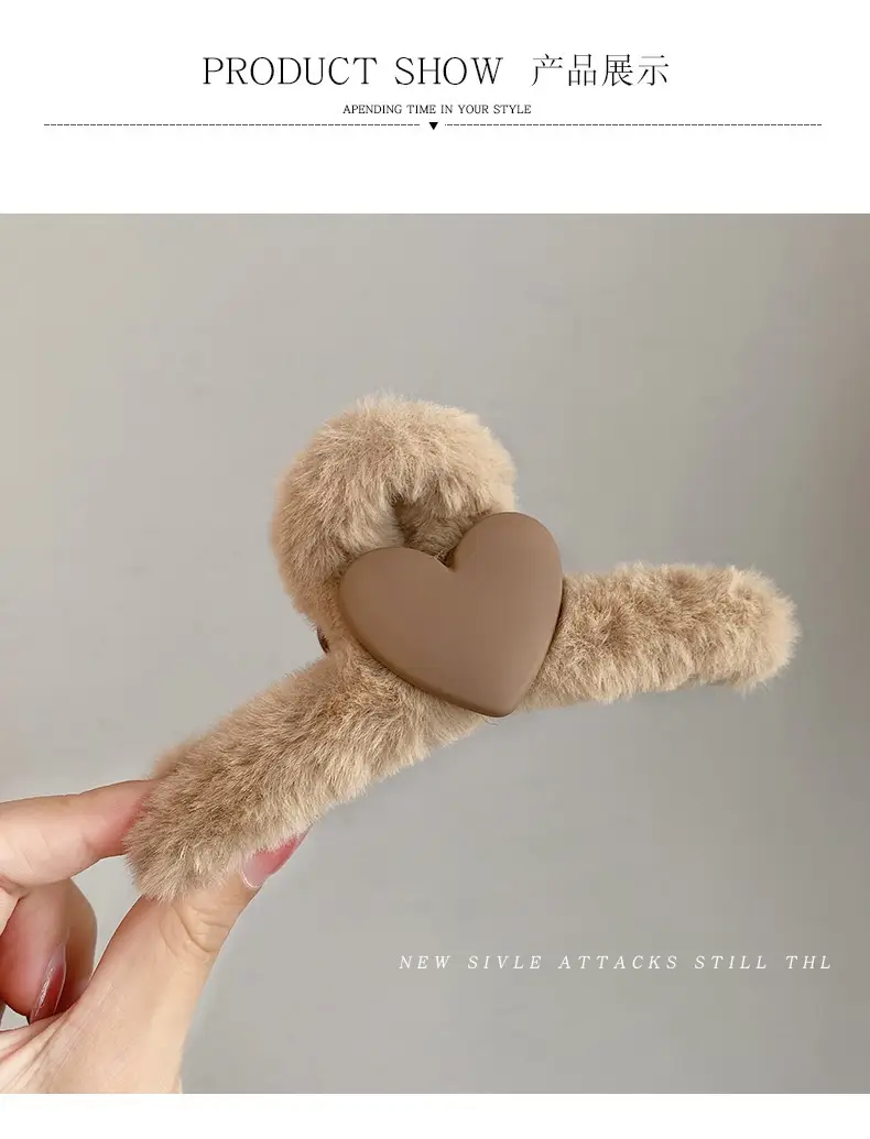 South Korea Love Plush Hairpin Clip for Girls — feature 20
