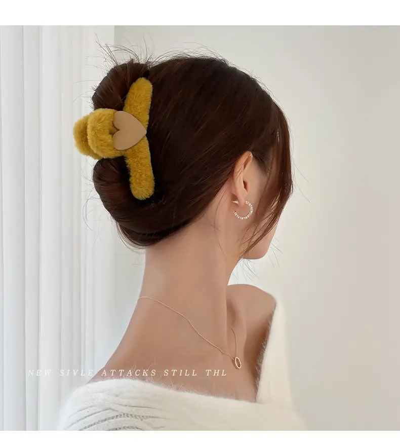 South Korea Love Plush Hairpin Clip for Girls — feature 24
