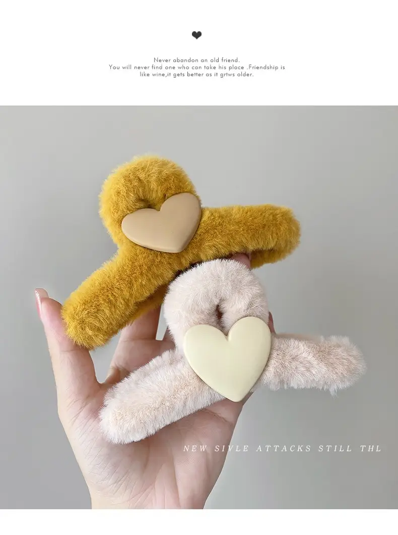 South Korea Love Plush Hairpin Clip for Girls — feature 25