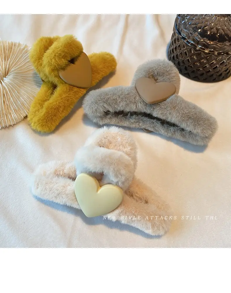 South Korea Love Plush Hairpin Clip for Girls — feature 27