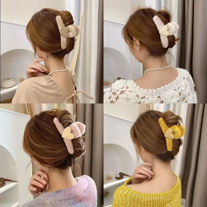 South Korea Love Plush Hairpin Clip for Girls — feature 3
