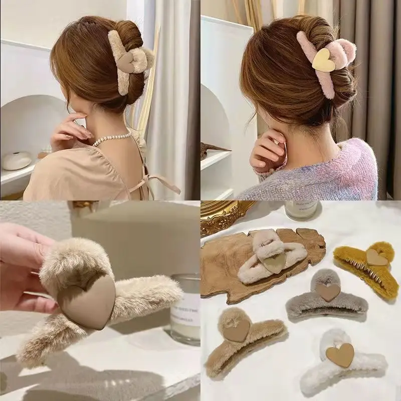 South Korea Love Plush Hairpin Clip for Girls — feature 5