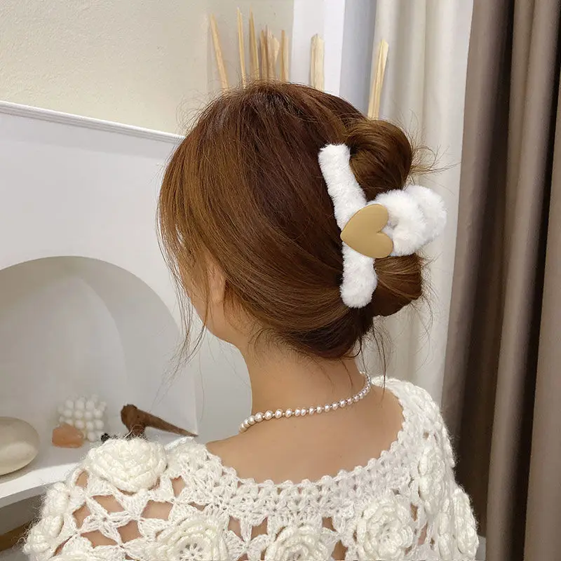 South Korea Love Plush Hairpin Clip for Girls - Image 3