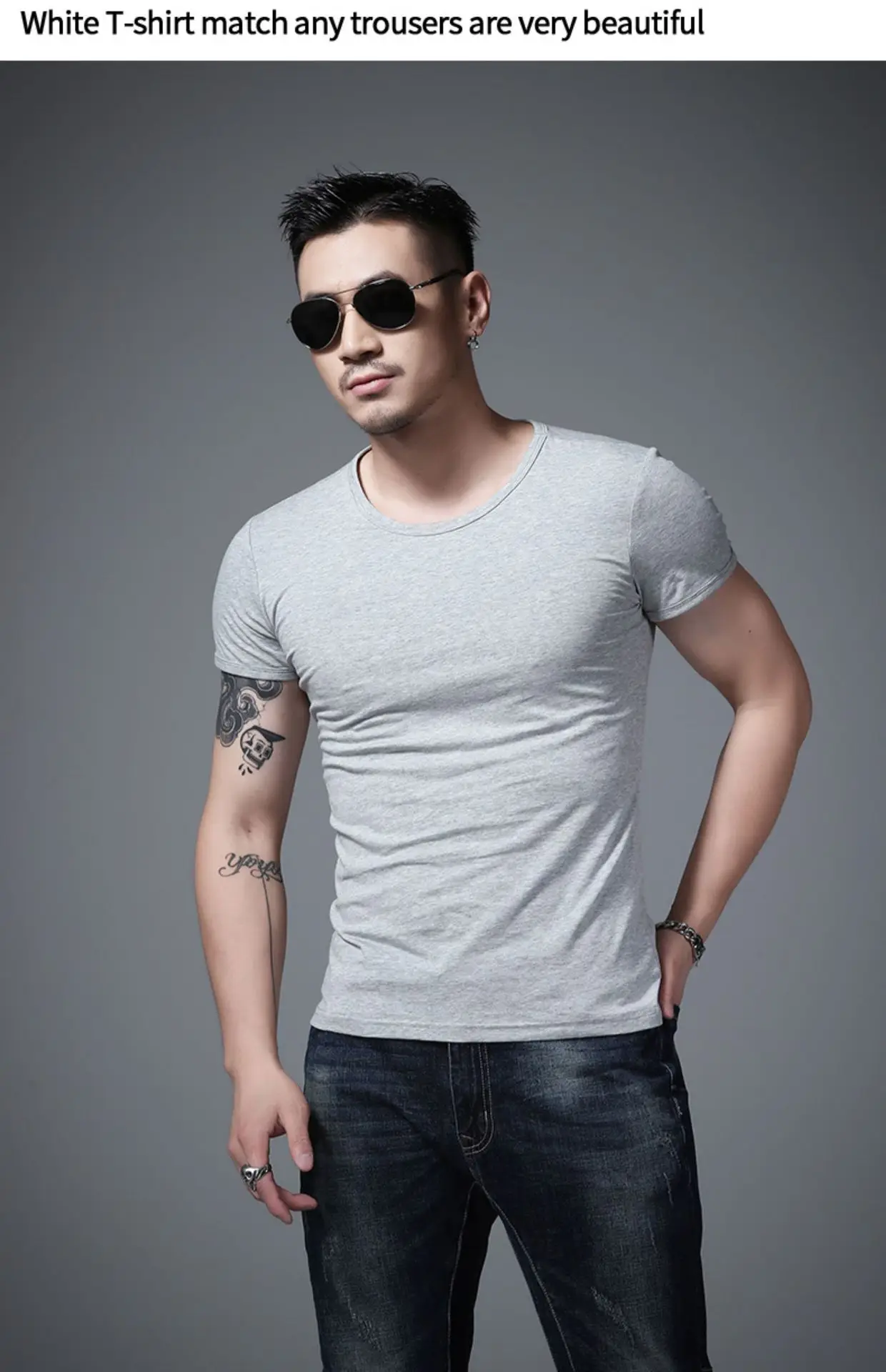 Men Olive Green Lycra T-Shirt Round Neck Summer Casual — feature 26