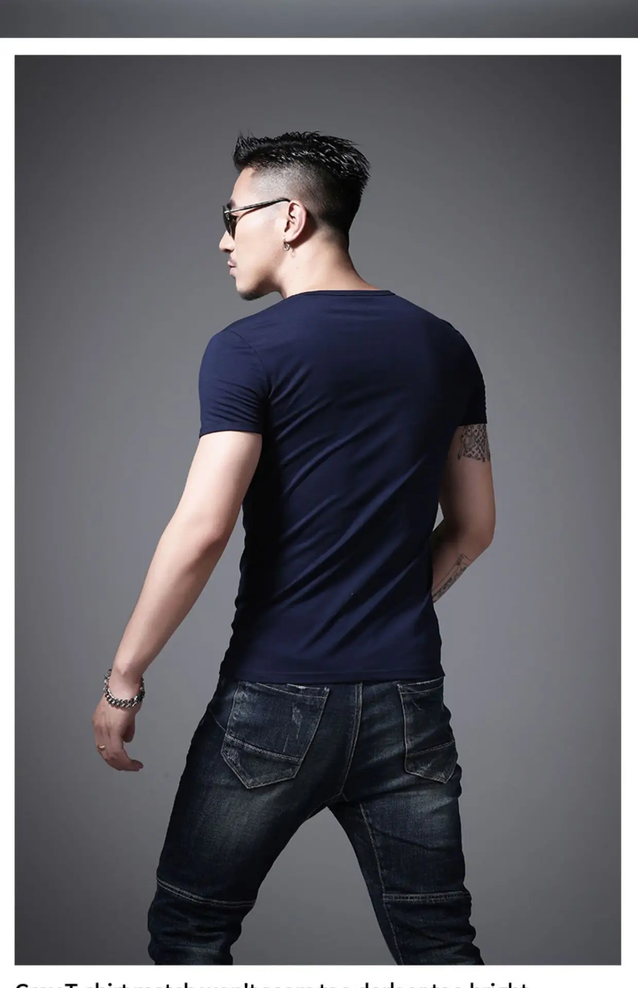 Men Olive Green Lycra T-Shirt Round Neck Summer Casual — feature 33