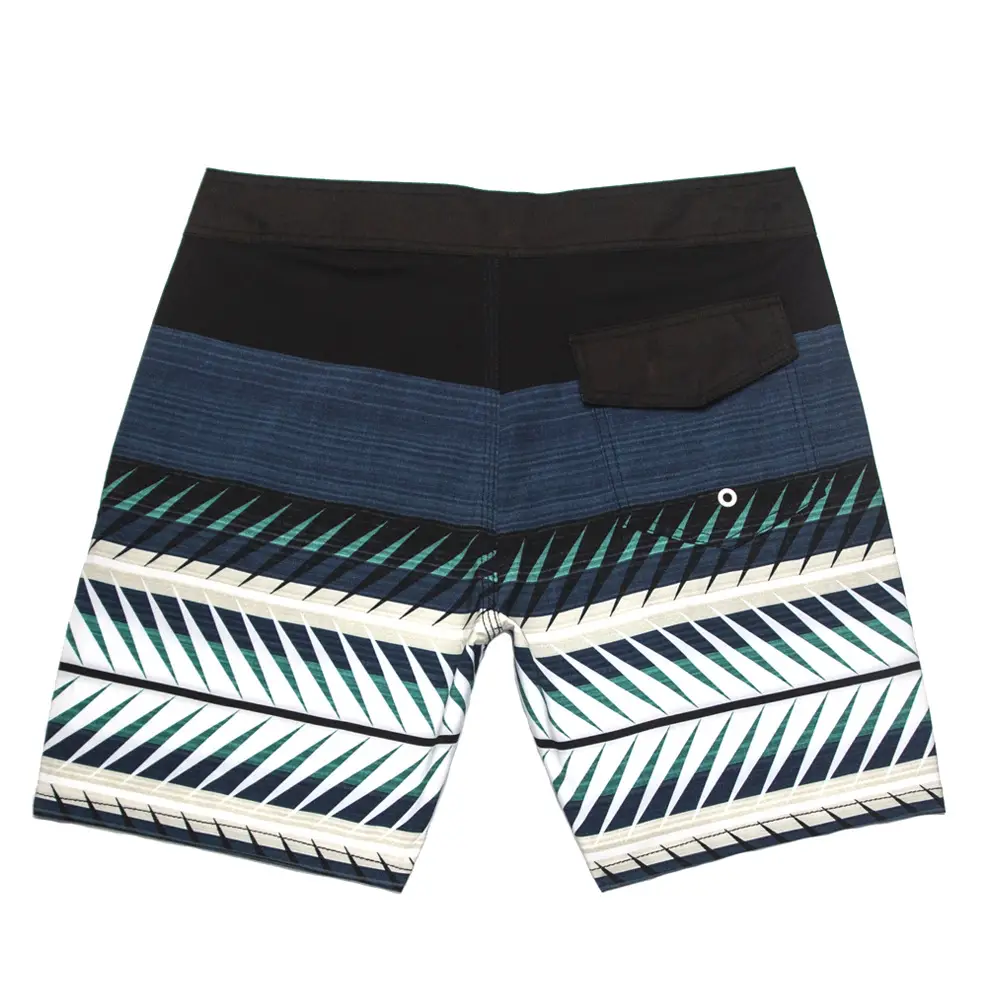 Men's Blue Printed Surf Shorts Waterproof Stretch Casual 5Pc - Image 33