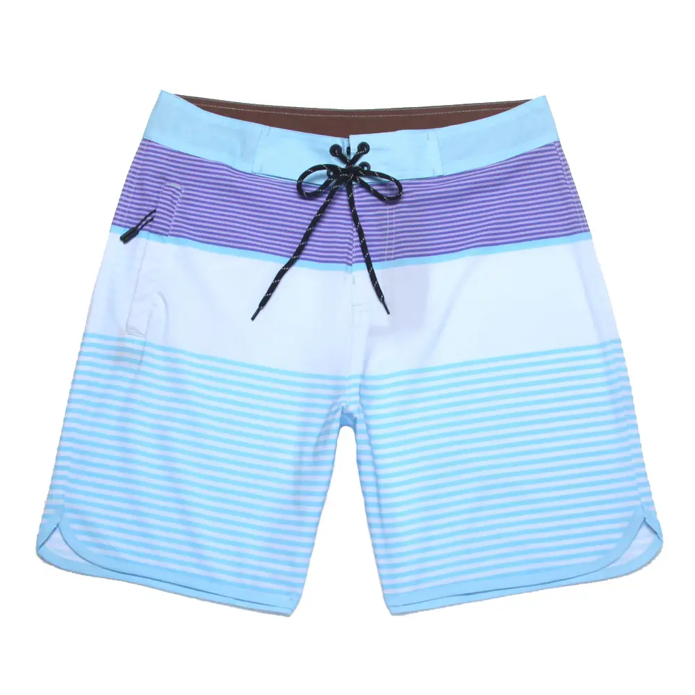 Men's Blue Printed Surf Shorts Waterproof Stretch Casual 5Pc - Image 16