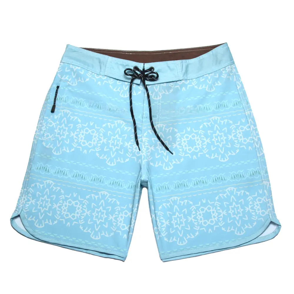 Men's Blue Printed Surf Shorts Waterproof Stretch Casual 5Pc - Image 22