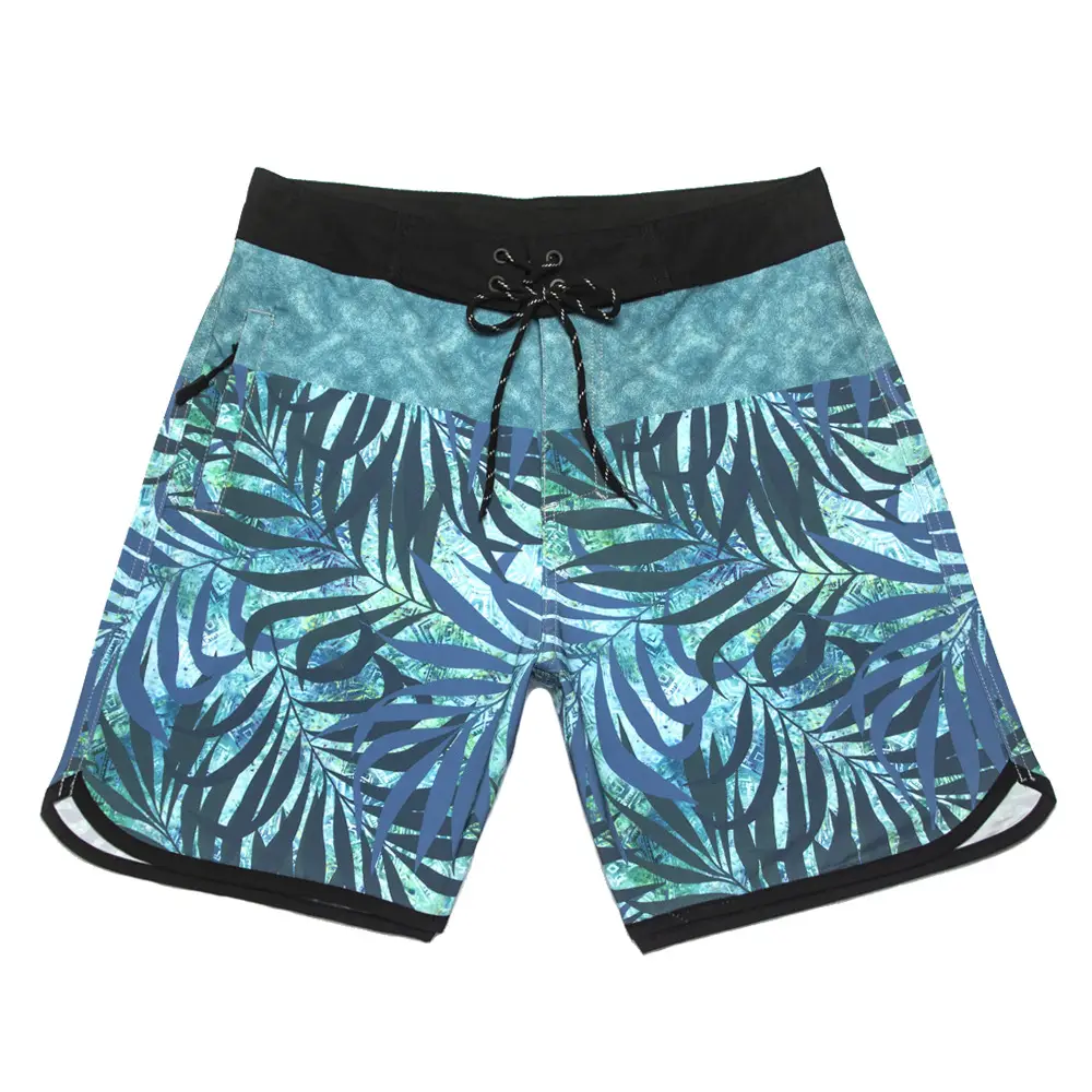 Men's Blue Printed Surf Shorts Waterproof Stretch Casual 5Pc - Image 27