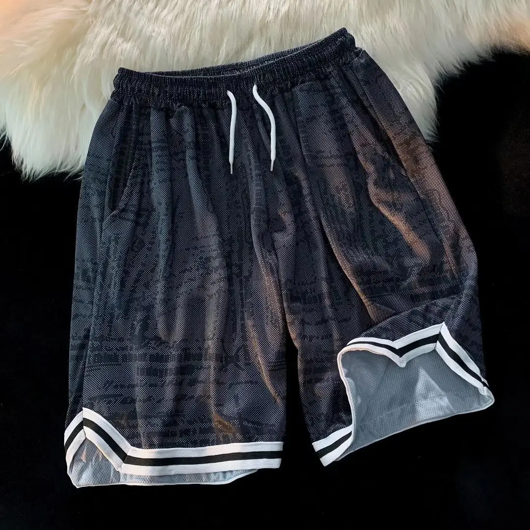 Men's Green Tie-Dye Ice Silk Shorts Summer Wear — feature 12