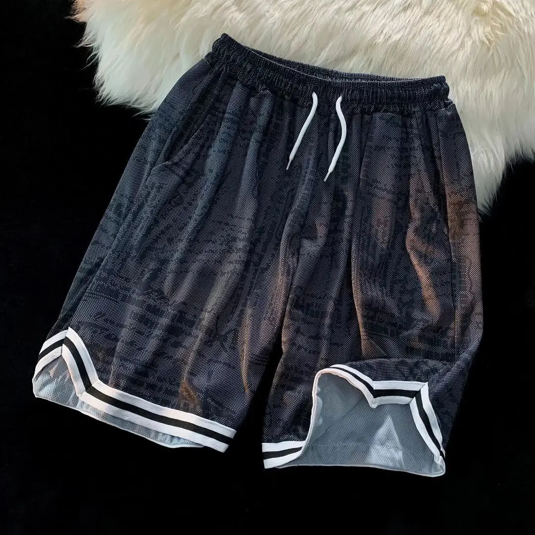 Men's Green Tie-Dye Ice Silk Shorts Summer Wear — feature 13
