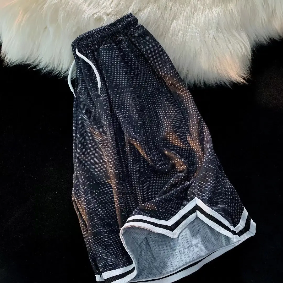 Men's Green Tie-Dye Ice Silk Shorts Summer Wear — feature 14