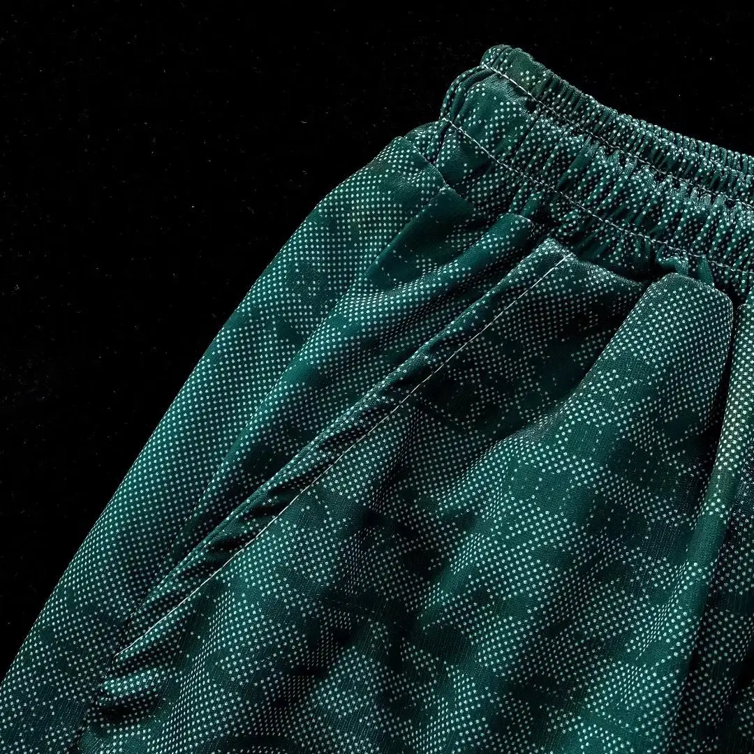 Men's Green Tie-Dye Ice Silk Shorts Summer Wear — feature 17