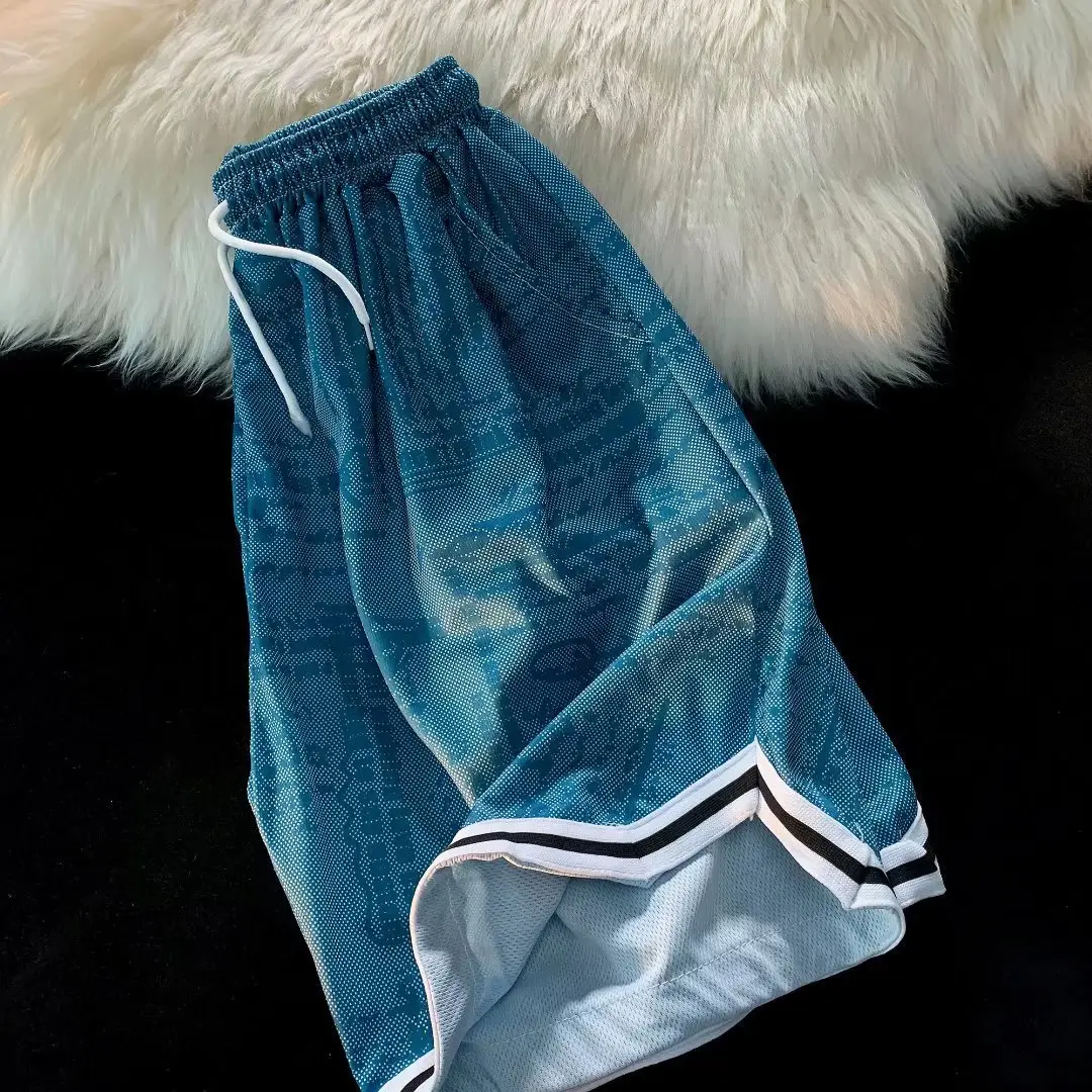 Men's Green Tie-Dye Ice Silk Shorts Summer Wear — feature 9