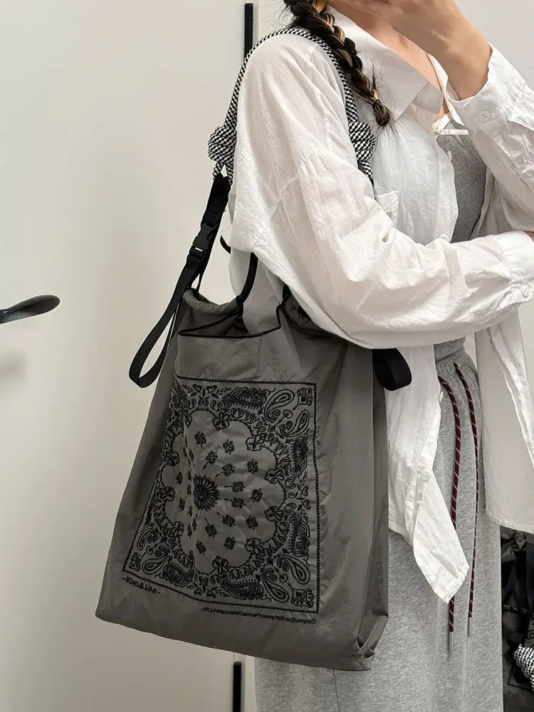 Women's Canvas Embroidered Tote Bag with Mandala Design — feature 14