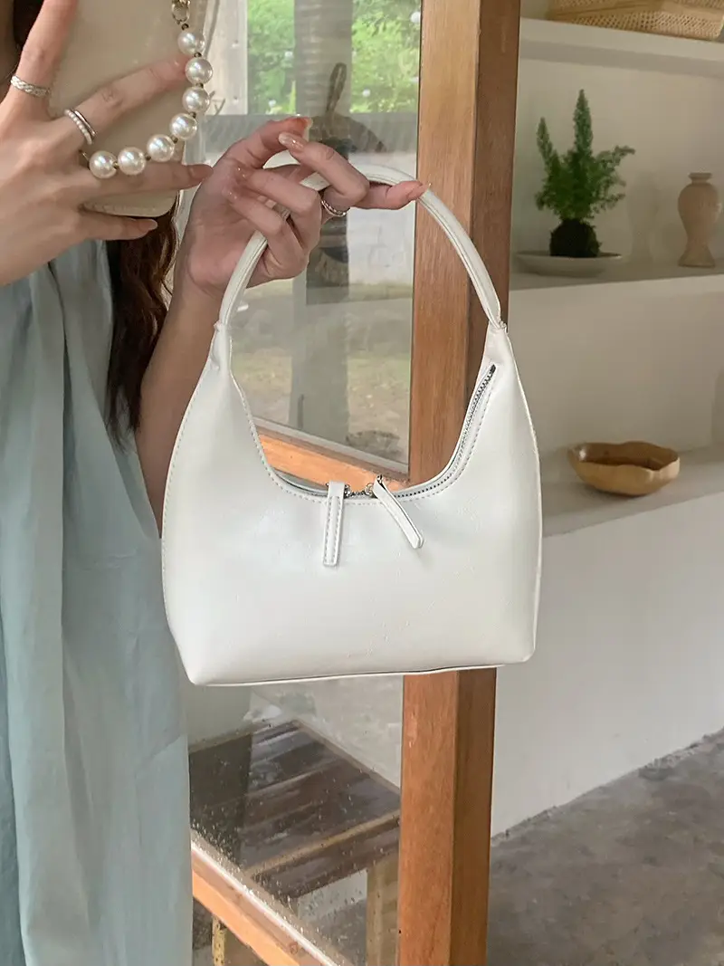 French Silver Texture Shoulder Bag Women Summer Niche - Image 7