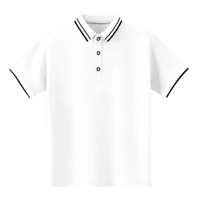 Yellow Boys Polo Shirt Medium Large All Cotton Summer - Image 7