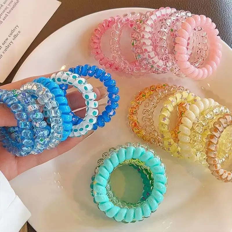 Traceless Hair Bands for Girls Pink Crystal High Elastic — feature 5