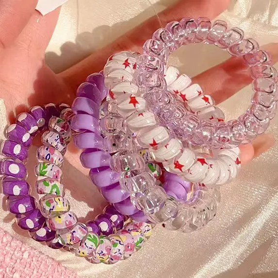 Traceless Hair Bands for Girls Pink Crystal High Elastic — feature 7