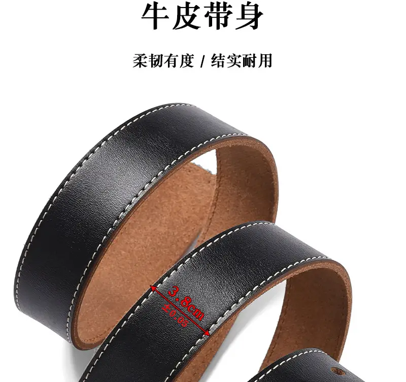 Men's Retro Leather Belt with Silver Buckle β feature 4