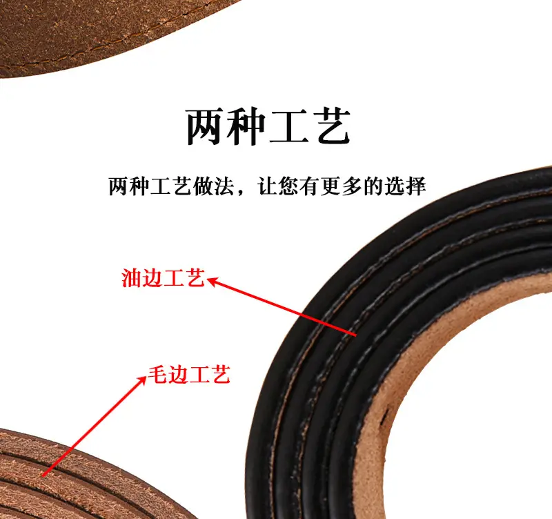 Men's Retro Leather Belt with Silver Buckle β feature 9