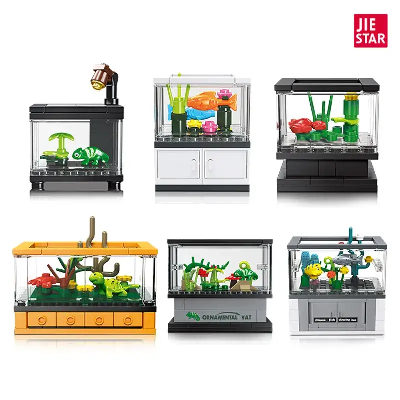 Jiexing 59216 Fish Tank Building Blocks Toy 20Pcs