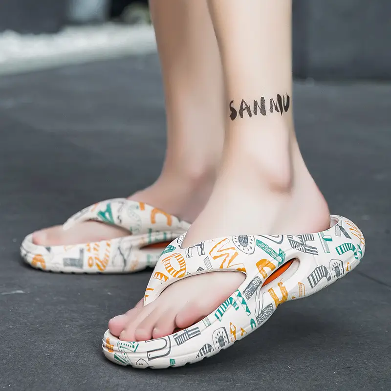 Summer Thick Soled Flip Flops Men Outdoor Beach Sandals - Image 10