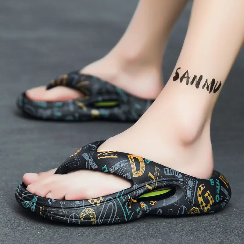 Summer Thick Soled Flip Flops Men Outdoor Beach Sandals - Image 11
