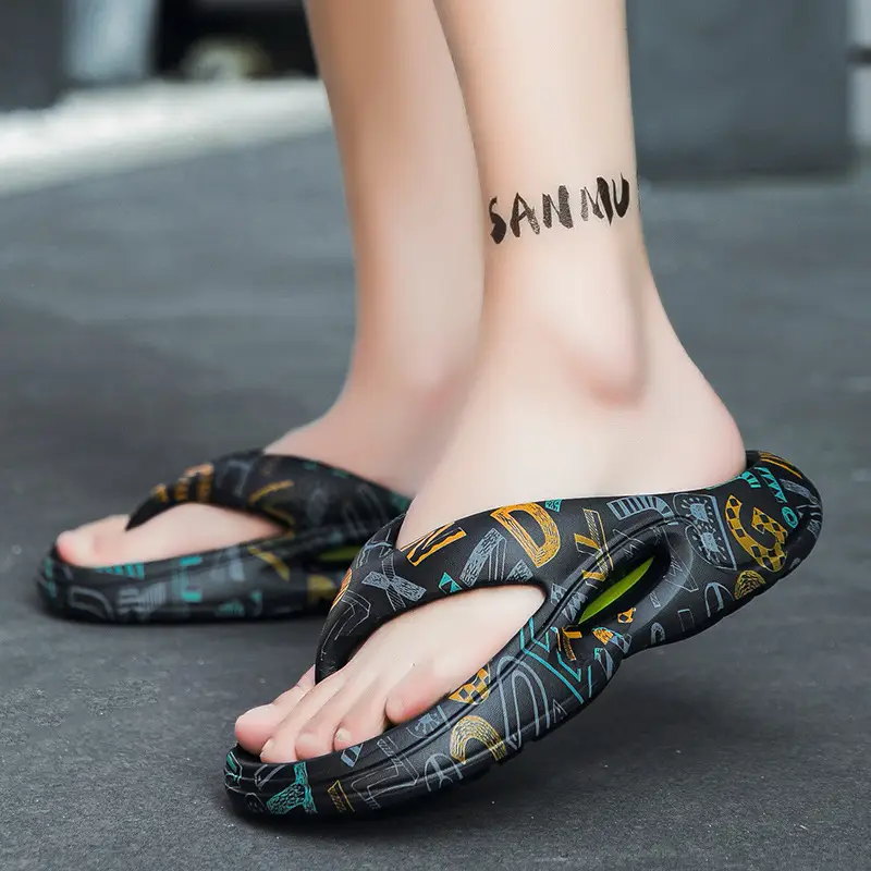 Summer Thick Soled Flip Flops Men Outdoor Beach Sandals - Image 12