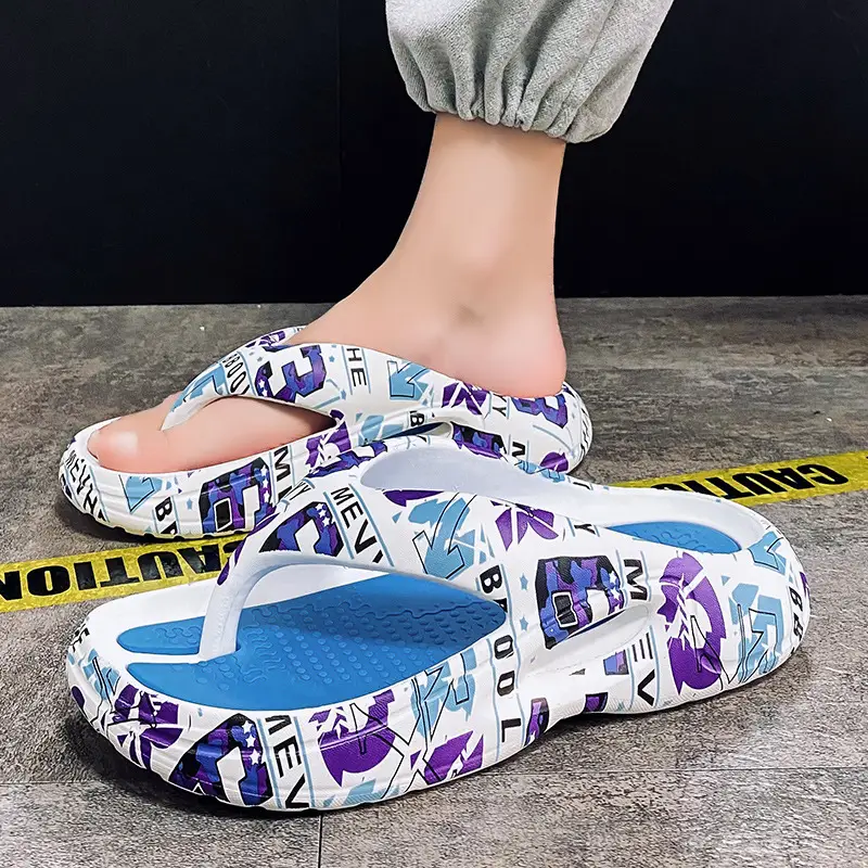 Summer Thick Soled Flip Flops Men Outdoor Beach Sandals - Image 3
