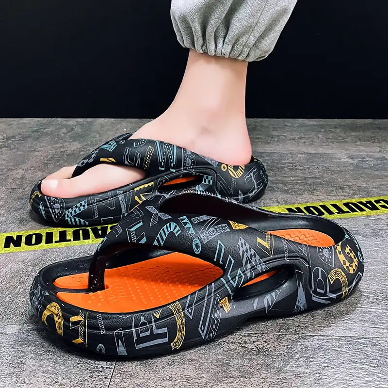 Summer Thick Soled Flip Flops Men Outdoor Beach Sandals - Image 5