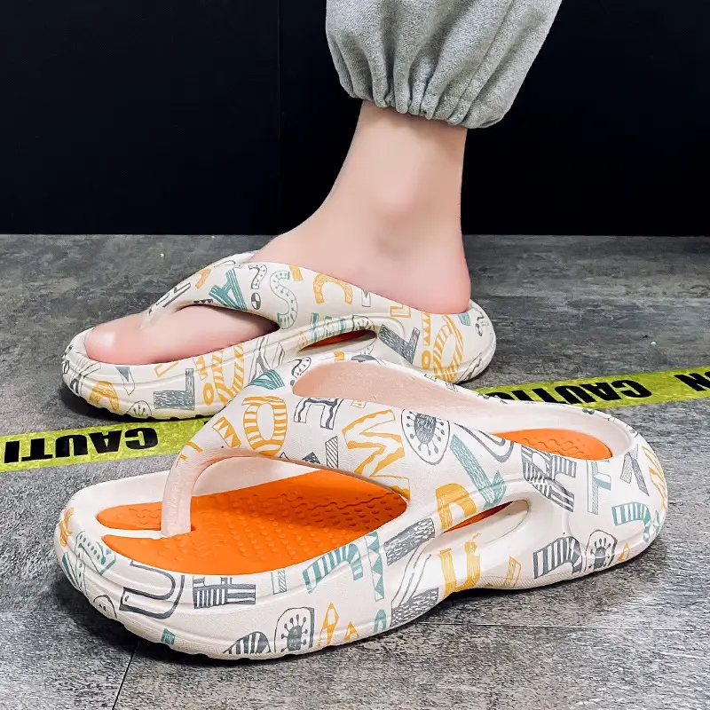Summer Thick Soled Flip Flops Men Outdoor Beach Sandals - Image 6