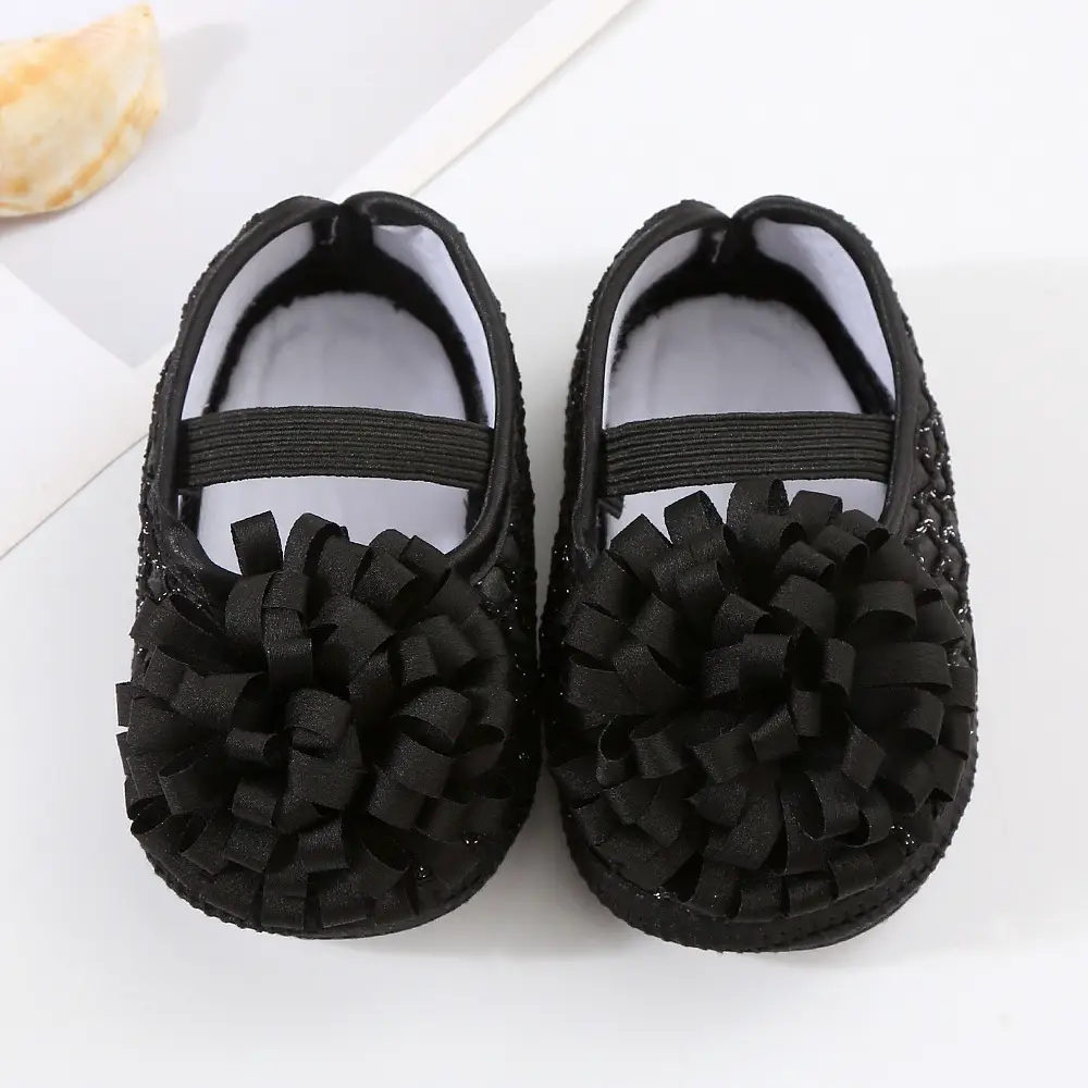 2023 newborn baby shoes 0-1 year old baby girl princess shoes soft soled toddler shoes full moon 100 days matching dress — feature 3