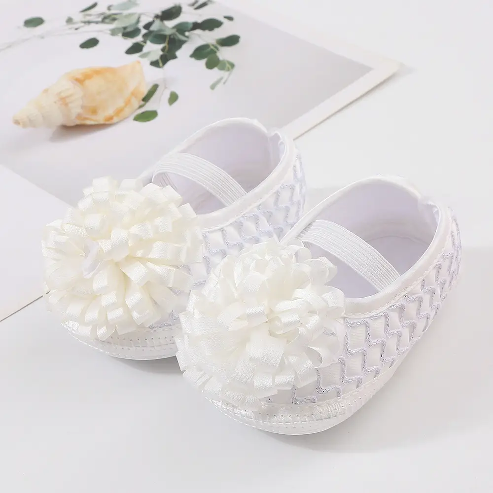 2023 newborn baby shoes 0-1 year old baby girl princess shoes soft soled toddler shoes full moon 100 days matching dress