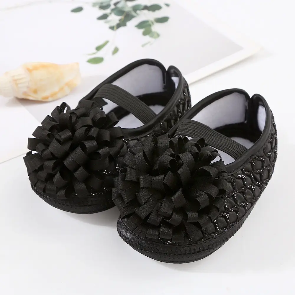 2023 newborn baby shoes 0-1 year old baby girl princess shoes soft soled toddler shoes full moon 100 days matching dress