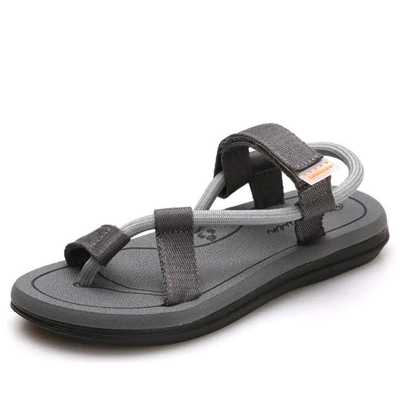 Men's Black Cross Strap Sandals Summer Beach Flip Flops