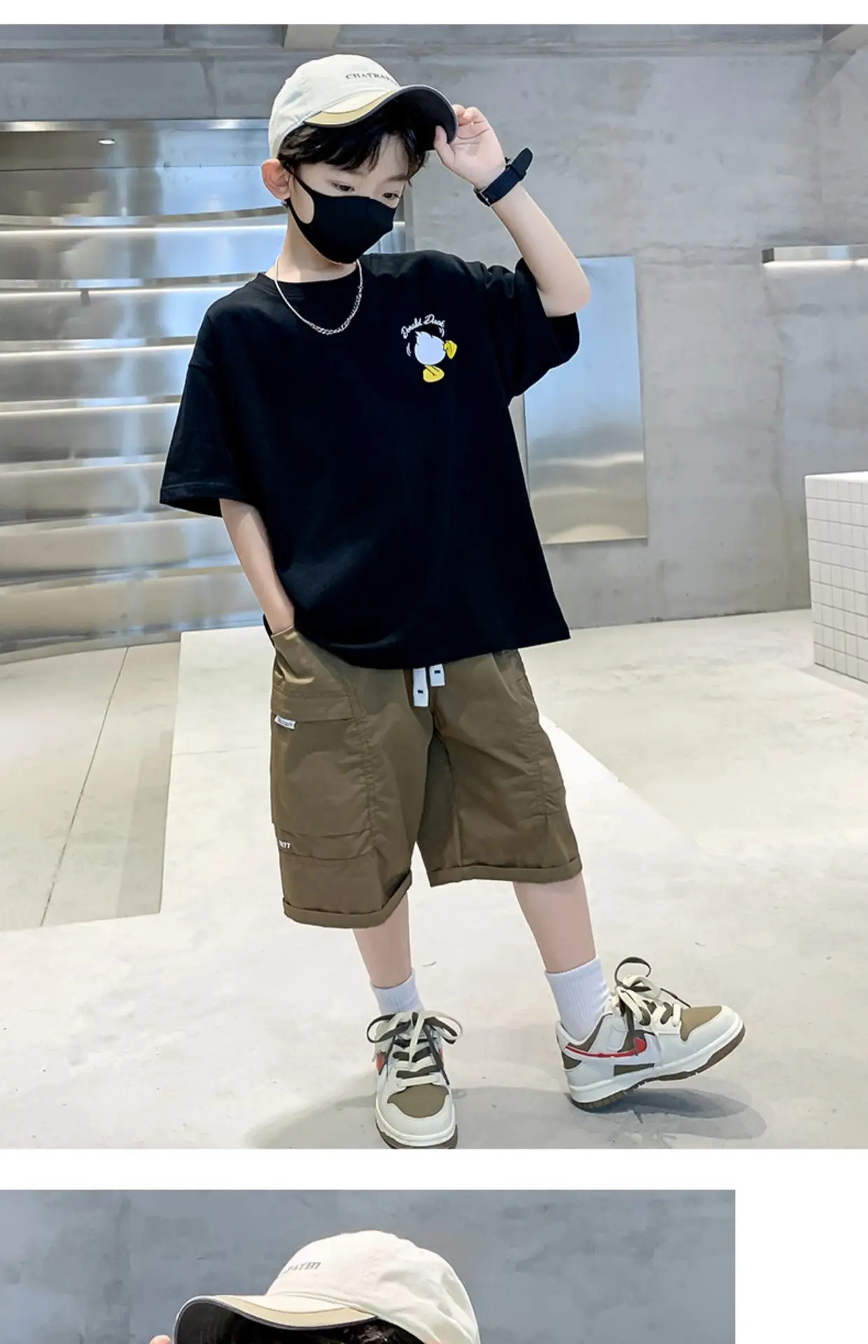 Children Cotton Duck Print T-Shirt Blue 2023 — feature 18