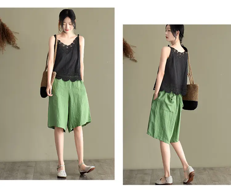 Women's Hollow Embroidered Lace Vest Sleeveless Top — feature 20