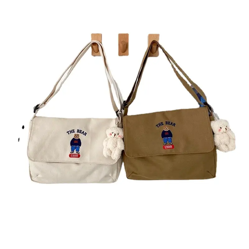 Japanese Style Cartoon Embroidered Crossbody Bag for Women - Image 5