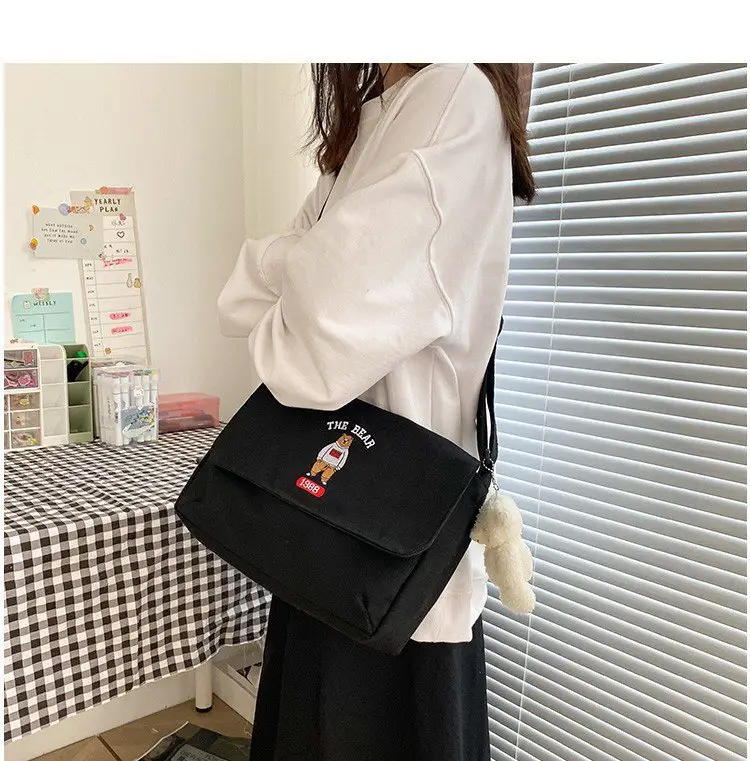 Japanese Style Cartoon Embroidered Crossbody Bag for Women — feature 1