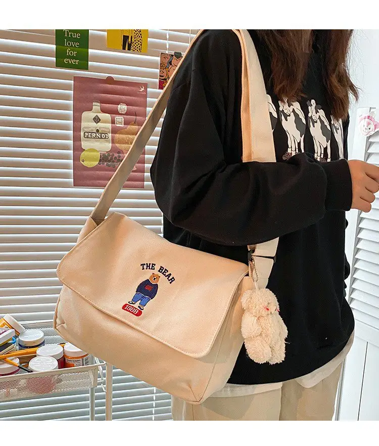 Japanese Style Cartoon Embroidered Crossbody Bag for Women — feature 3