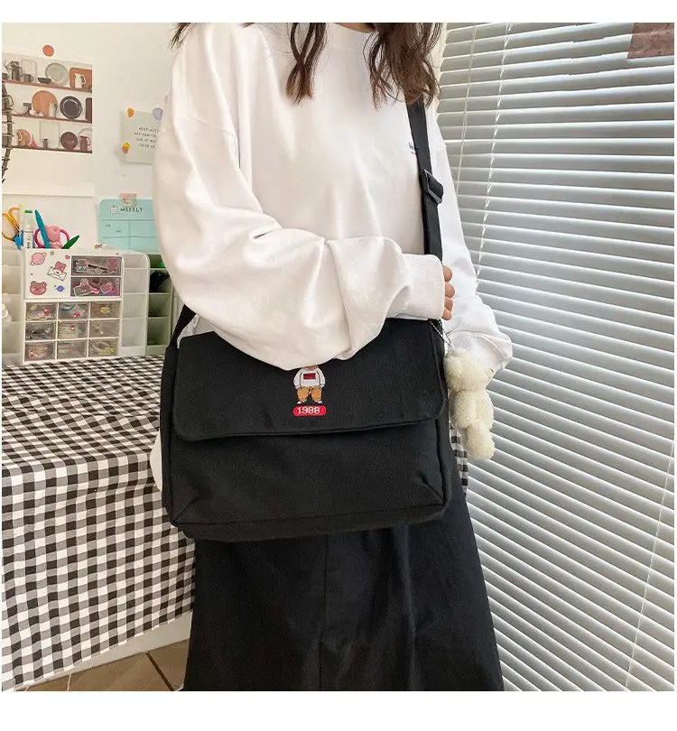 Japanese Style Cartoon Embroidered Crossbody Bag for Women — feature 4