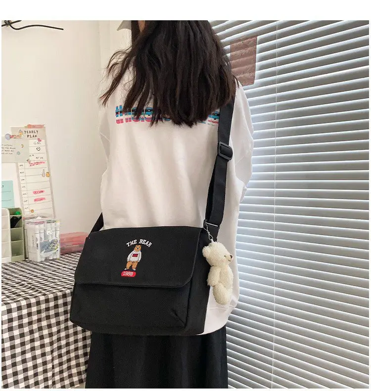 Japanese Style Cartoon Embroidered Crossbody Bag for Women — feature 5