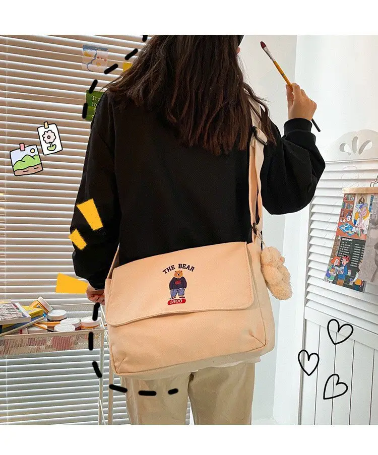 Japanese Style Cartoon Embroidered Crossbody Bag for Women — feature 8
