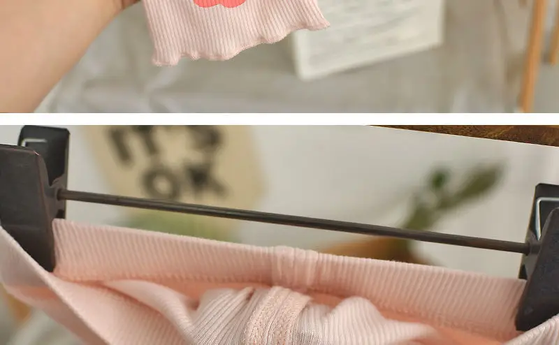 Baby Pink Floral Leggings Slim Fit Girls Capri Pants — feature 15
