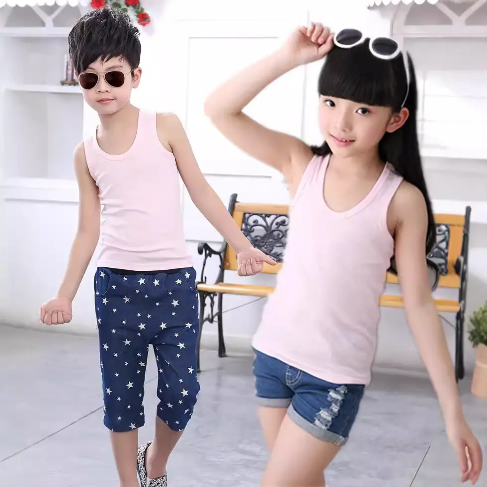Summer Cotton Vests for Kids Boys Girls Thin Fit - Image 19