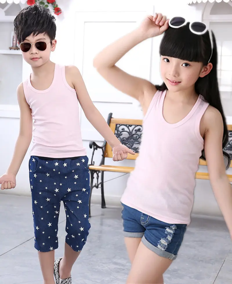 Summer Cotton Vests for Kids Boys Girls Thin Fit - Image 2