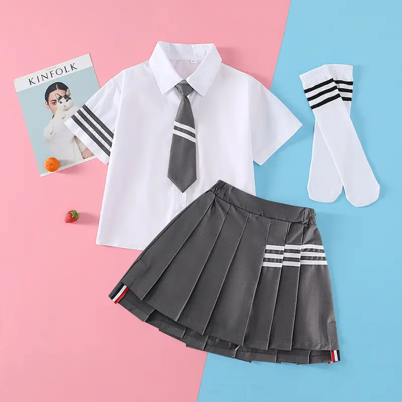 Girls Preppy Jk Suit 2025 Summer Medium Large