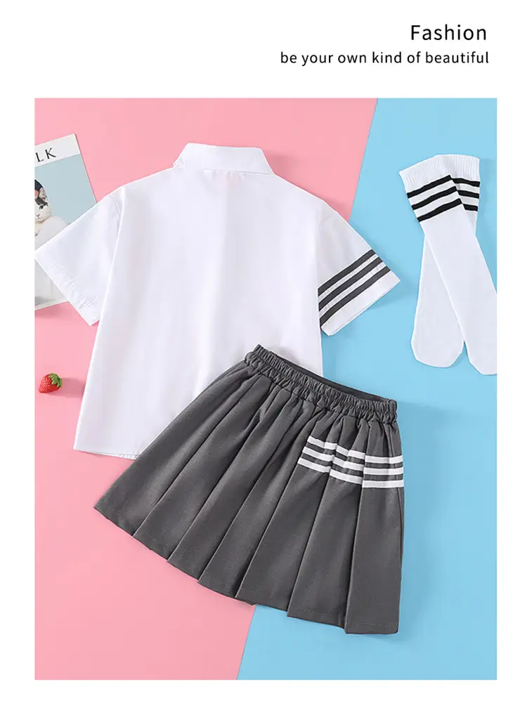 Girls Preppy Jk Suit 2025 Summer Medium Large — feature 7